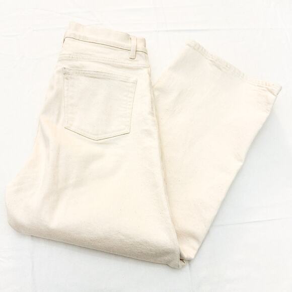 & Other Stories Wide Leg Cream Button Fly Denim Jeans Size 28 - Picture 6 of 9